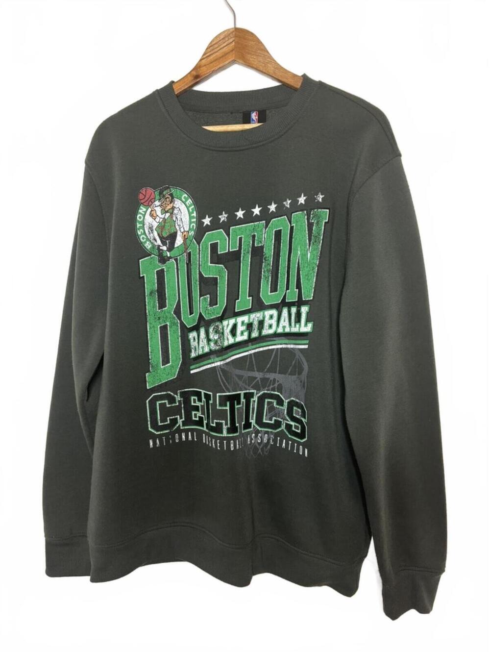 Retro NBA Boston Celtics Men's Sz L Knit Sweater, green (1992)